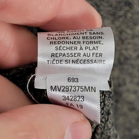 NORDSTROM Mens Shop Green Cashmere Blend V-Neck Long Sleeve Sweater SIZE LARGE - Picture 10 of 10